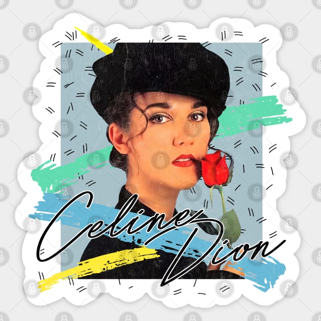 Celine Dion / 80s Aesthetic Fan Art Design Sticker by DankFutura